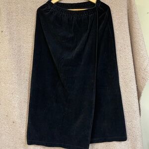 Lands' End Corduroy Skirt (Black)